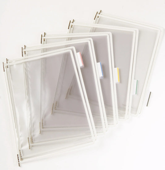 TARIFOLD T-Display Drehtasche A4 114002 PVC inkl. 5 Tabs weiss 10 Stk. Idealshop