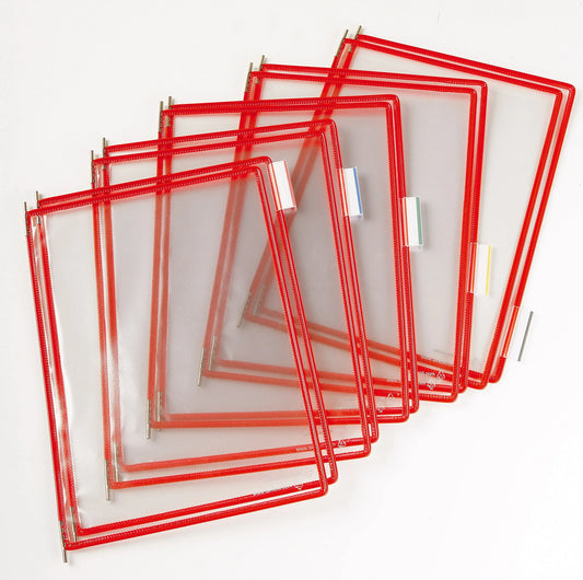 TARIFOLD T-Display Drehtasche A4 114003 PVC inkl. 5 Tabs rot 10 Stk. Idealshop