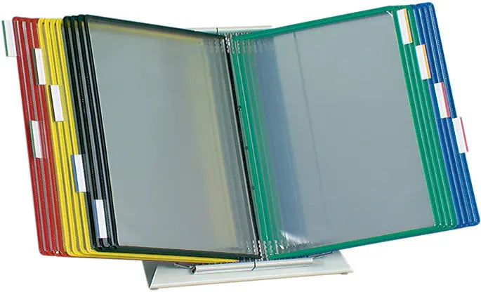 TARIFOLD T-Display Tischständer A4 434209 grau inkl. 20 Taschen Idealshop