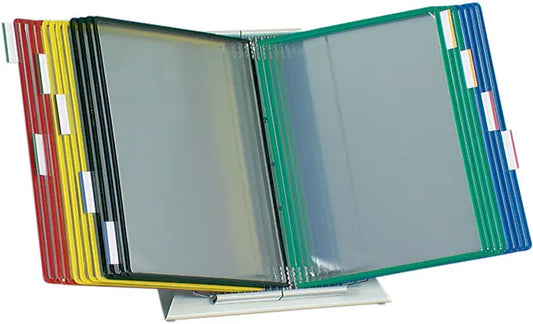 TARIFOLD T-Display Tischständer A4 434209 grau inkl. 20 Taschen Idealshop