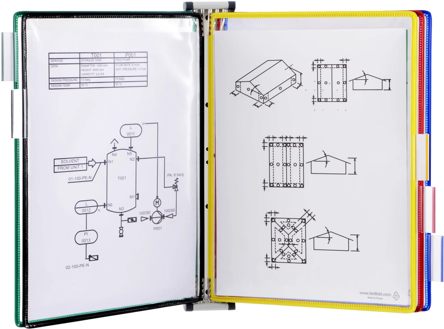 TARIFOLD T-Display Wandelement A4 416169 grau inkl. 5 Taschen Idealshop