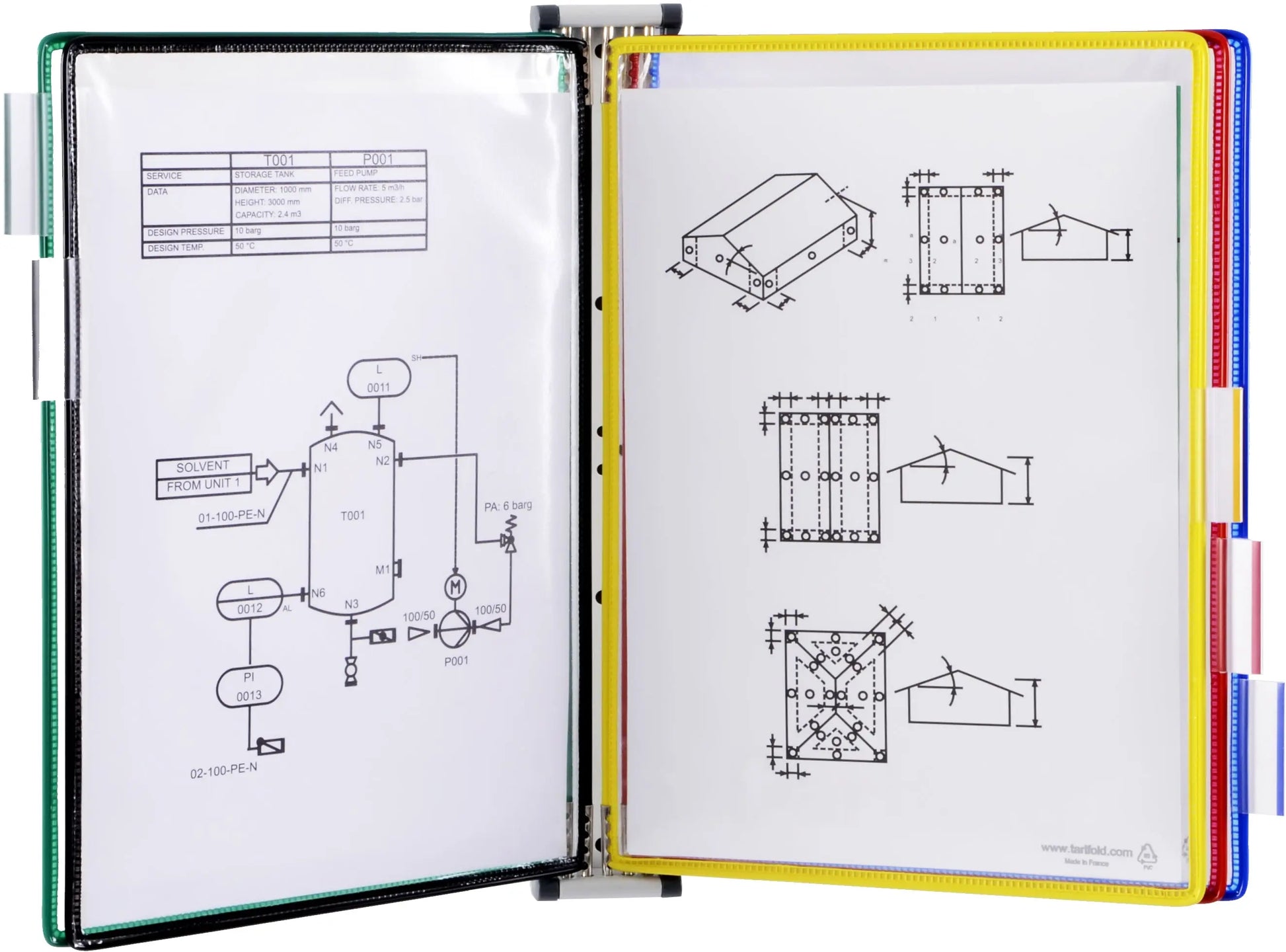 TARIFOLD T-Display Wandelement A4 416169 grau inkl. 5 Taschen Idealshop