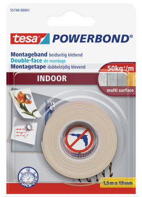 TESA      Powerbond Indoor     19mmx1.5m