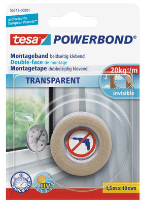 TESA      Powerbond Transp.    19mmx1.5m