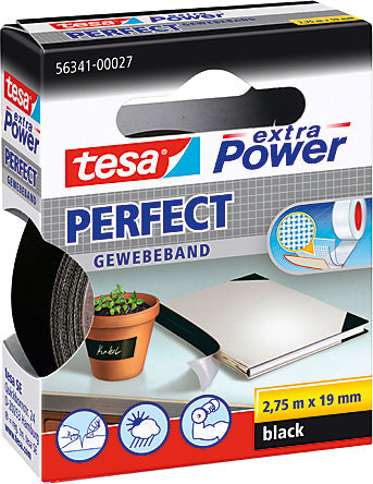 TESA Extra Power Perfect 2.75mx19mm 563410002 Gewebeband. schwarz Idealshop