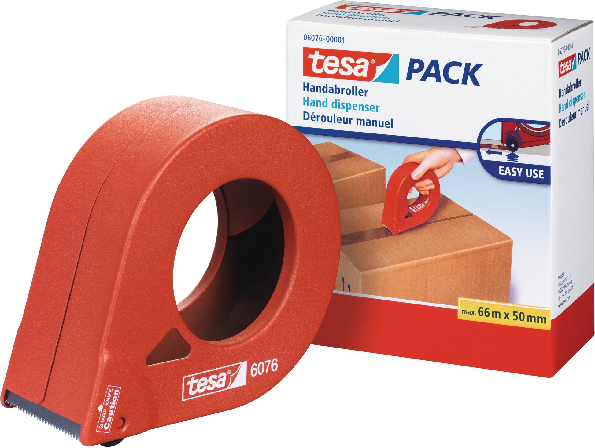 TESA Abroller 50mm×66m 607600001 orange Idealshop