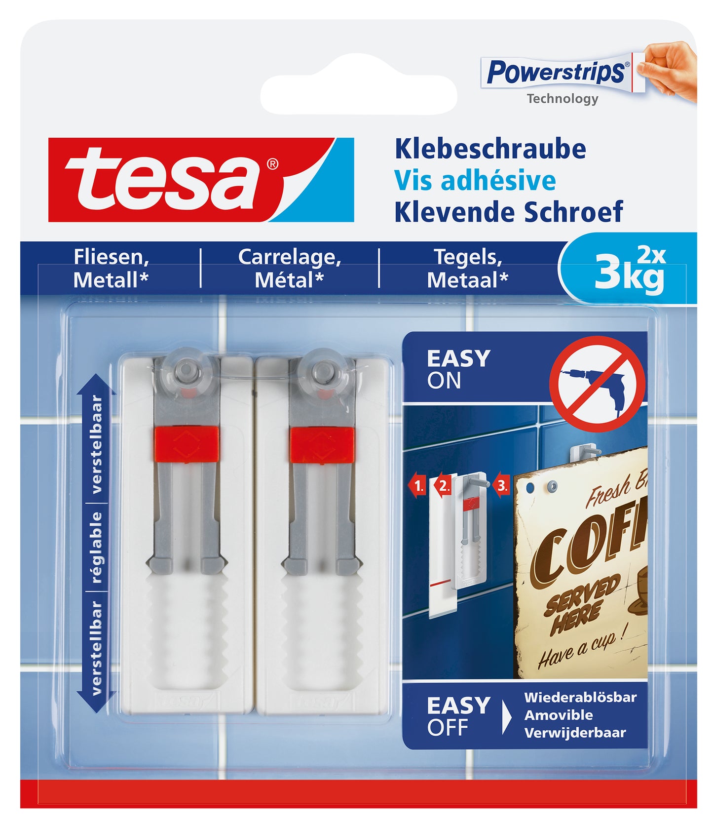 TESA      Verstell.Klebeschraube 3 kg