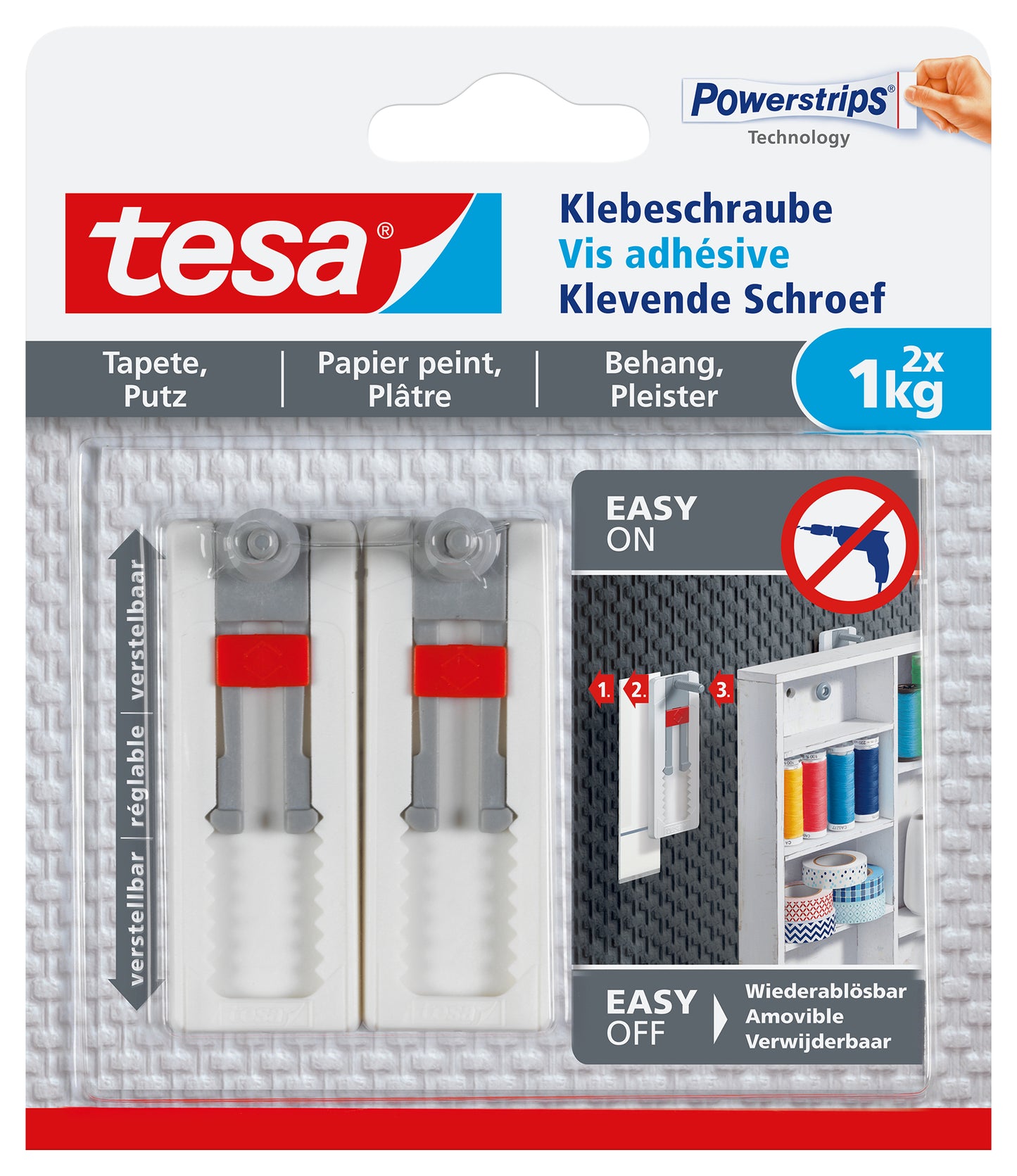 TESA      Verstell. Klebeschraube 1 kg