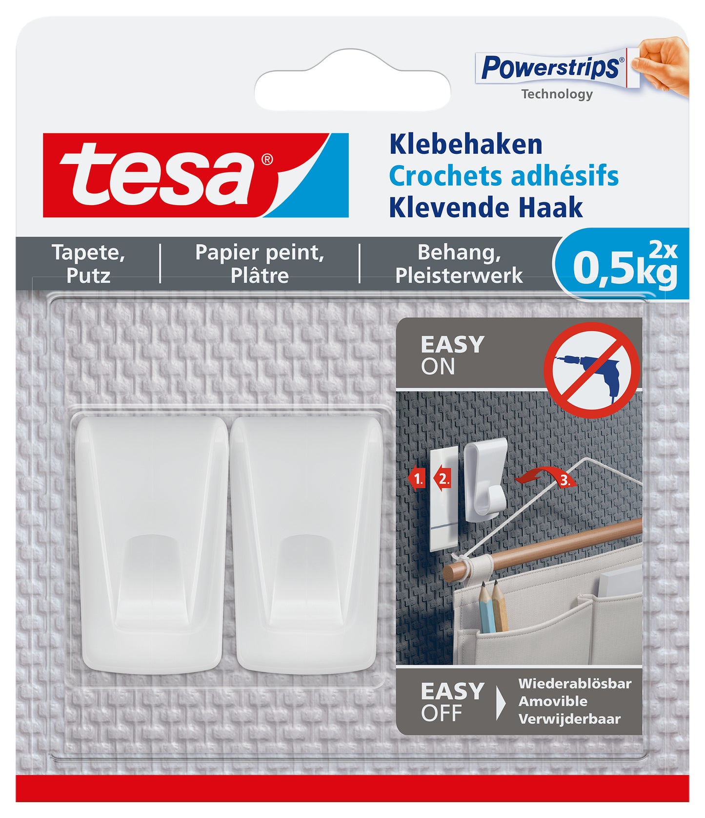 TESA      Klebehaken 2x0,5kg