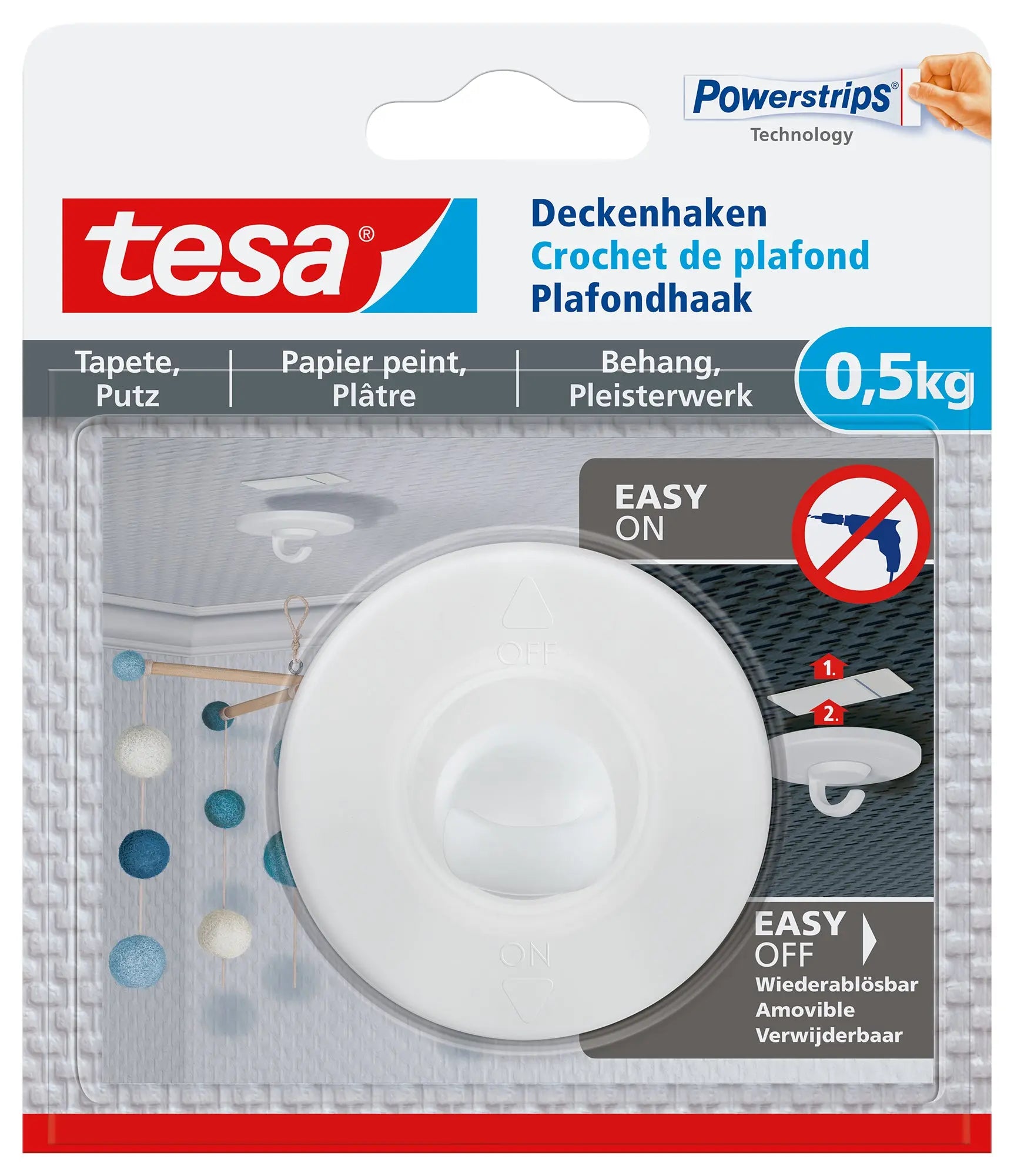 TESA      Deckenhaken bis 0,5kg Idealshop