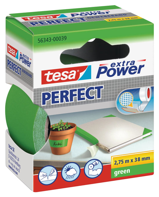 TESA Extra Power Perfect 2.75mx38mm 563430003 Gewebeband. grün Idealshop