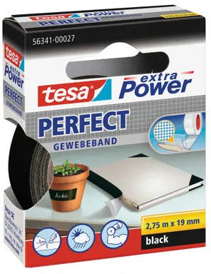 TESA Extra Power Perfect 2.75mx38mm 563430003 Gewebeband. schwarz Idealshop
