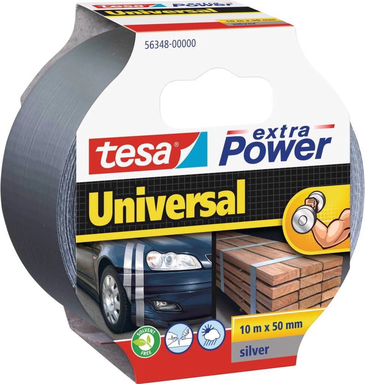 TESA Extra Power Universal 10mx50mm 563480000 Gewebeband. silber Idealshop