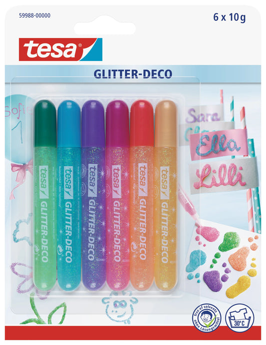 TESA Glitter Deco Candy Colors 599880000 6x10g 6 Stück Idealshop