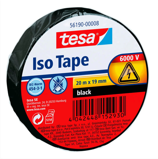 TESA Isolierband 56190-00008 19mmx20m schwarz Idealshop