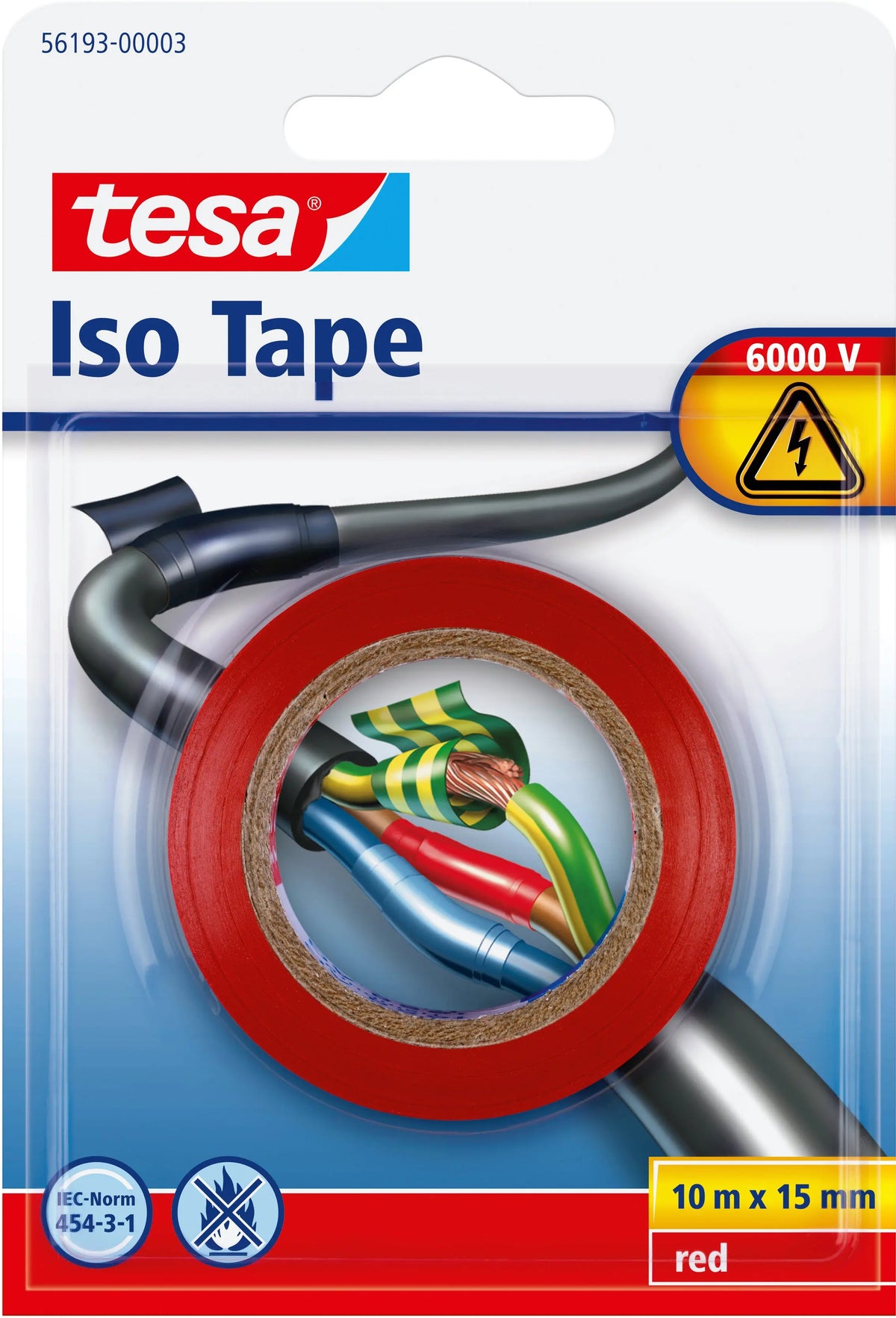 TESA Isolierband Iso Tape 15mmx10m 561930000 rot Idealshop