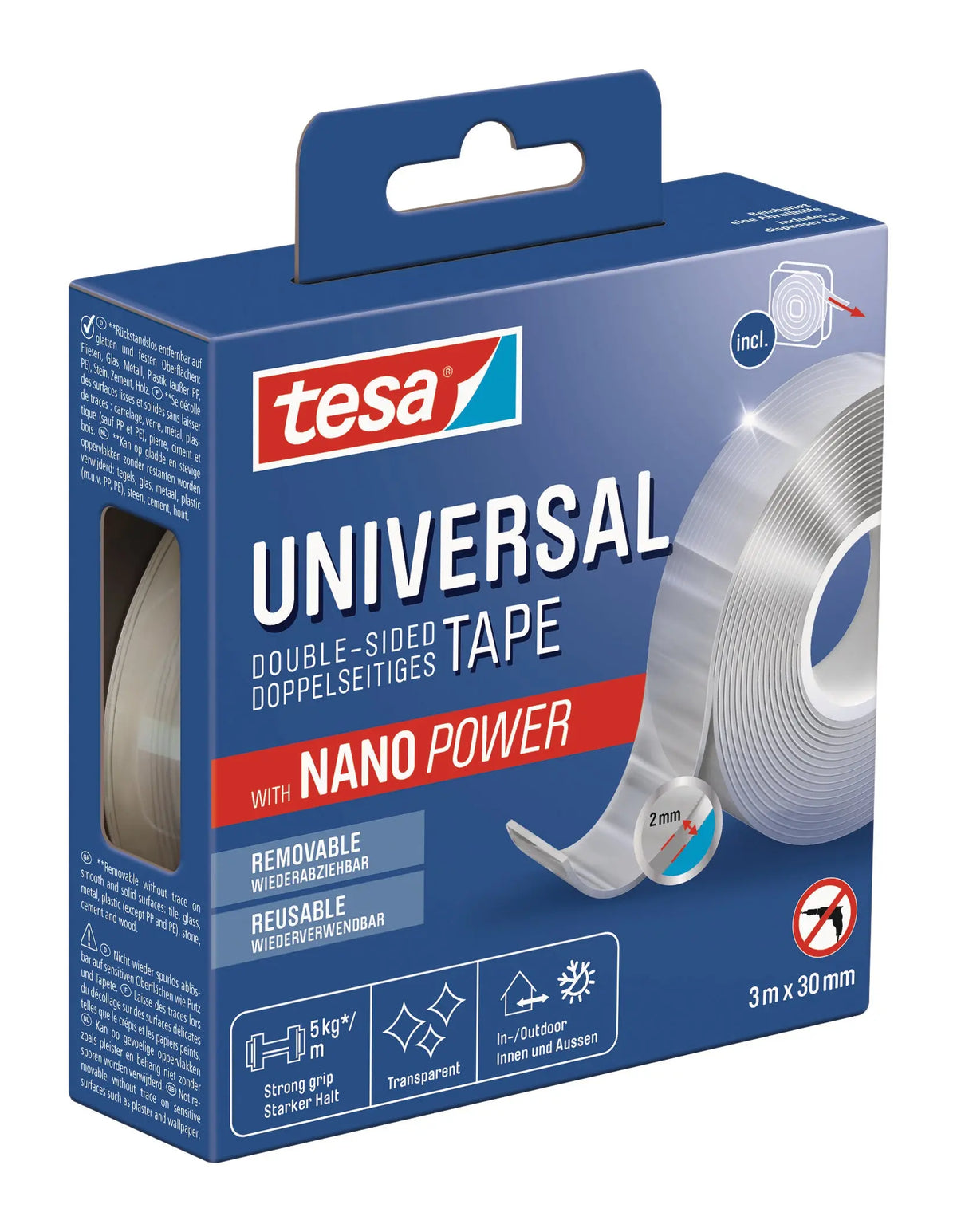 TESA Klebeband Universal 3mx30mm 55810-00000 doppelseitig mit Nano Power Idealshop