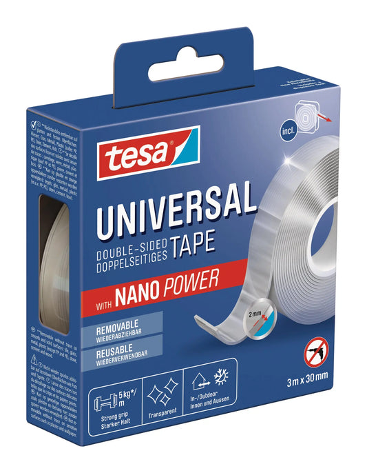 TESA Klebeband Universal 3mx30mm 55810-00000 doppelseitig mit Nano Power Idealshop