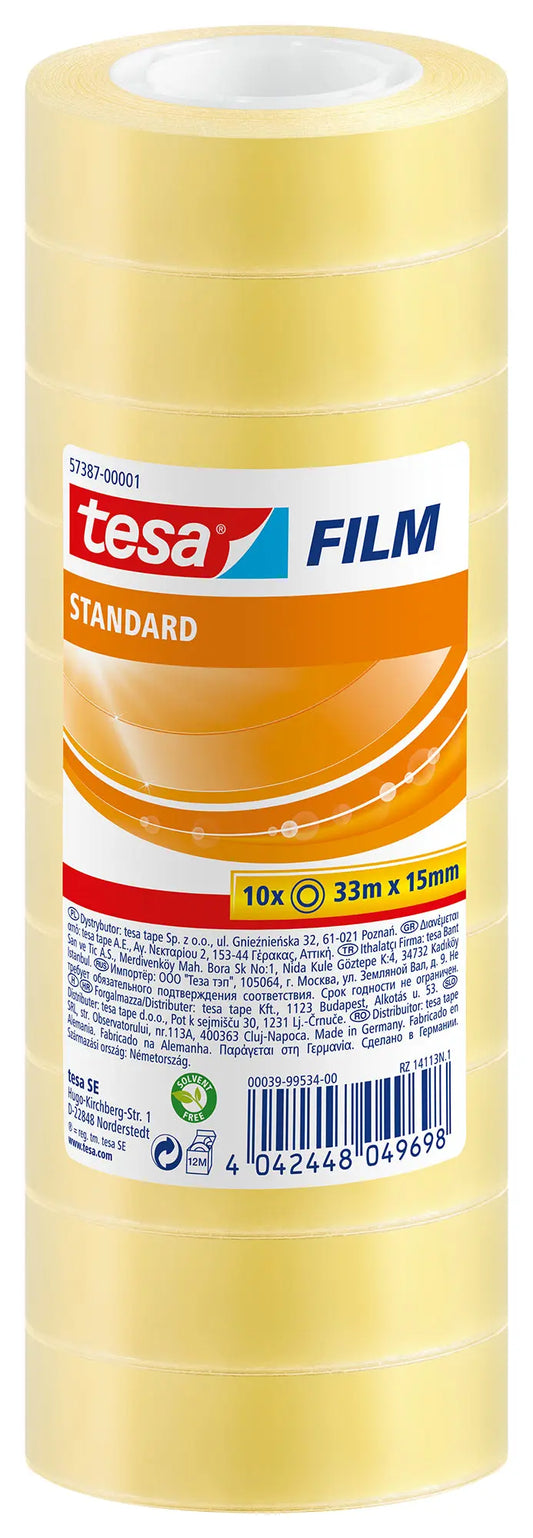 TESA Klebeband stand.Box 33mx15mm 573870000 geschrumpft 10 Stk. Idealshop