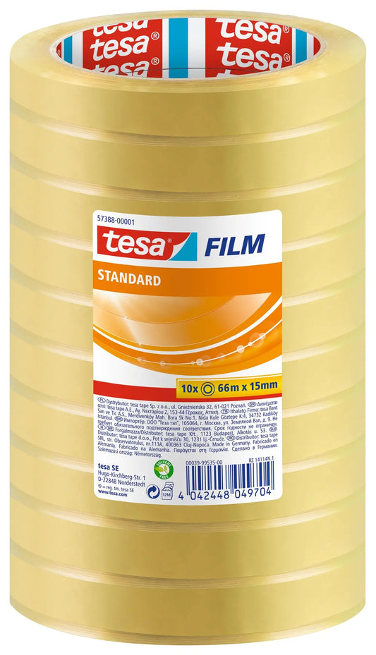 TESA Klebeband stand.Box 66mx15mm 573880000 geschrumpft 10 Stk. Idealshop