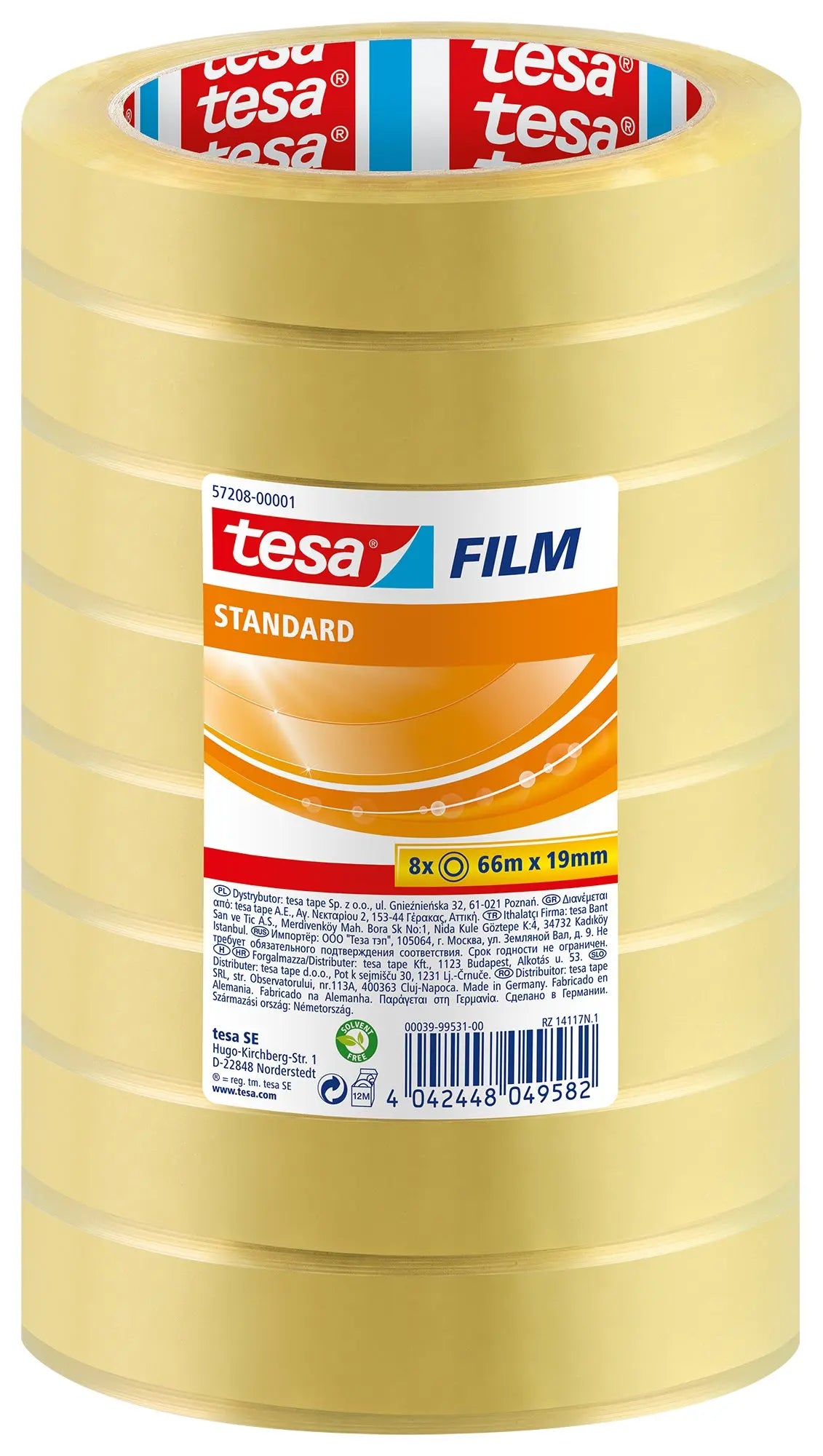 TESA Klebeband stand.Box 66mx19mm 572080000 8 Stück Idealshop