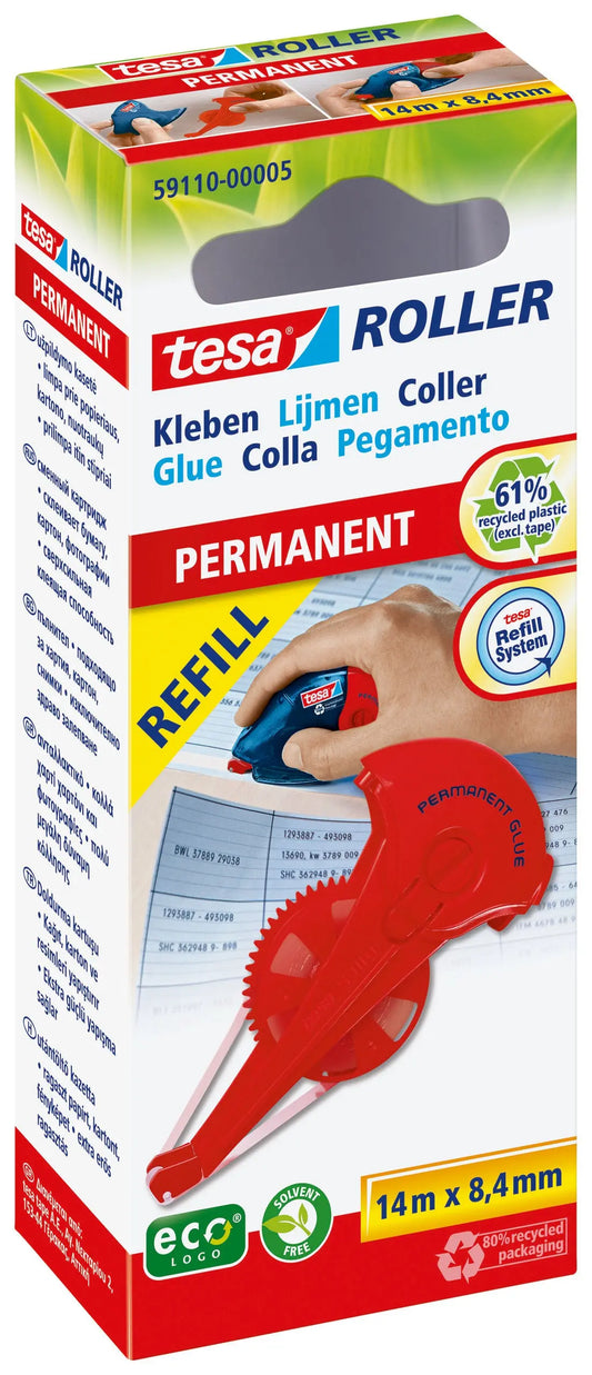 TESA Kleberoller Refill ecoLogo 591100000 perm. 8.4mmx14m Idealshop
