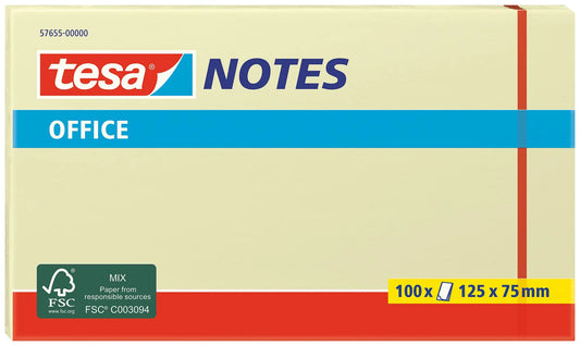 TESA Office Notes 75x125mm 576550000 gelb 100 Blatt Idealshop