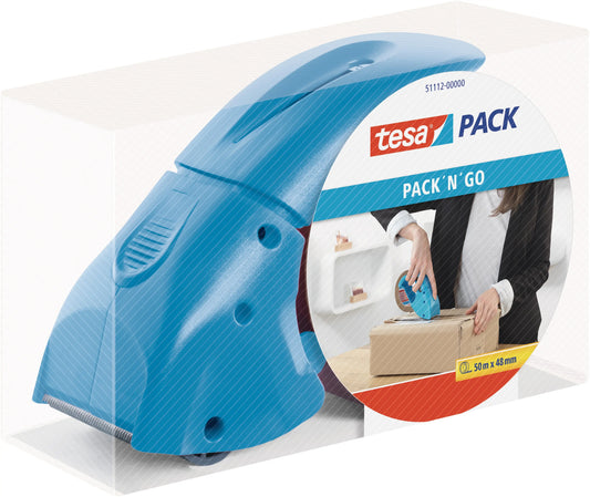 TESA Pack Dispenser 50mx48mm 511120000 Pack'n'go blau Idealshop