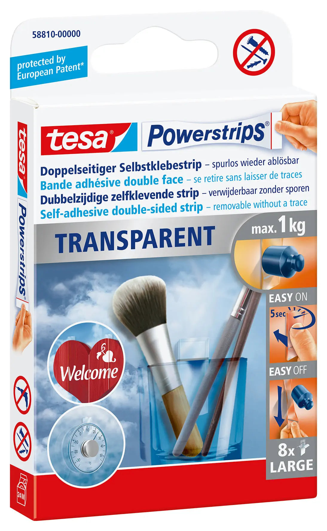 TESA Perstrips 58810-00000 transparent Large Idealshop