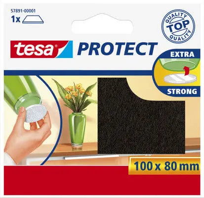 TESA Protect Filzgleiter 100mmx80mm 578910000 braun, zuschneidbar, kratzfest Idealshop