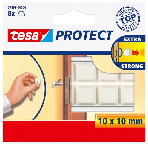 TESA Protect Schutzpuffer 10x10mm 578990000 weiss, selbstklebend 8 Stück Idealshop