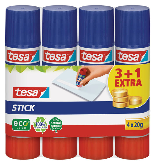 TESA Stick ecoLogo 4x20g 570880020 grün, 4 Stück Idealshop