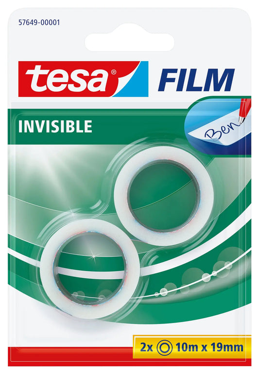 TESA Tesafilm 19mmx10m 57649-00001 invisible 2 Rollen Idealshop