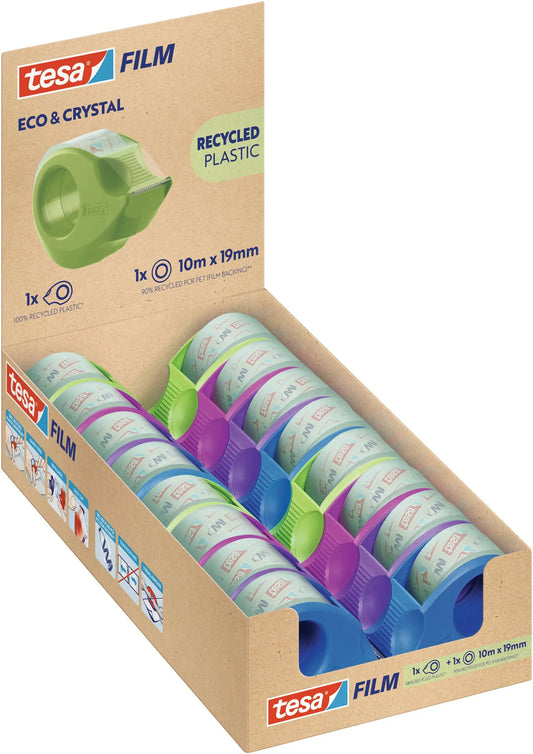 TESA Tesafilm eco&crystal 10mx19mm 59039-00000 Klebebandabroller 16 Stück Idealshop