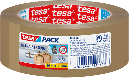 TESA Tesapack ultra strong 38mmx66m 571750000 braun, reissfest Idealshop