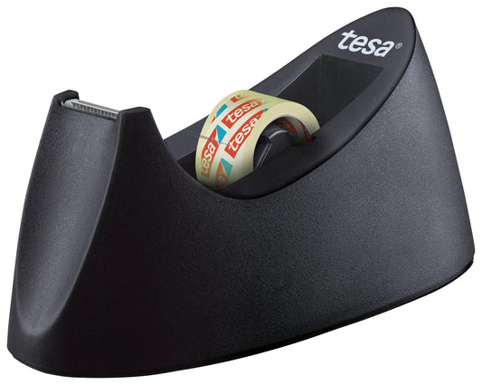 TESA Tischabroller Curve 10mx19mm 53917-00000 schwarz inkl. 1 Rolle Tesafilm Idealshop