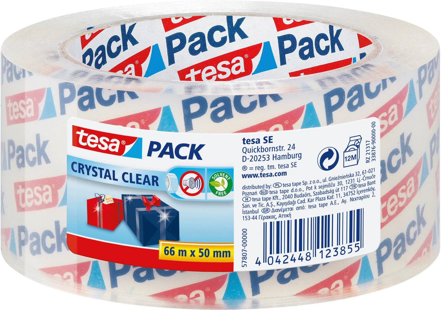 TESA Verpackungsband 50mm×66m 578070000 transparent Idealshop