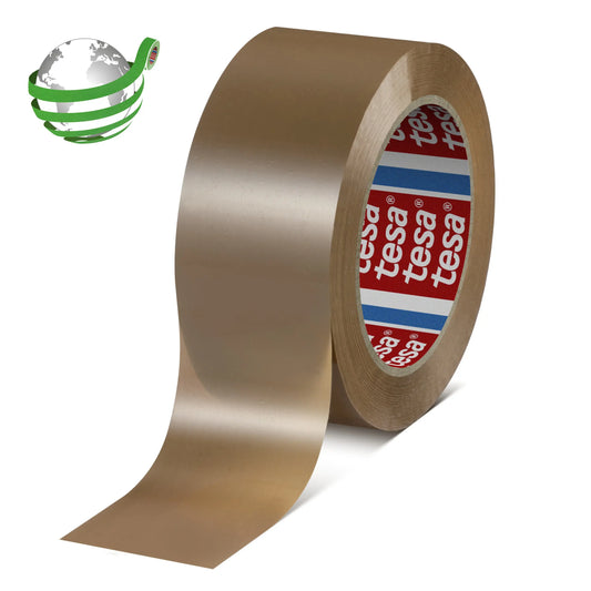 TESA Verpackungsband 50mmx132m 604180000400 Recyceltes PET, braun Idealshop