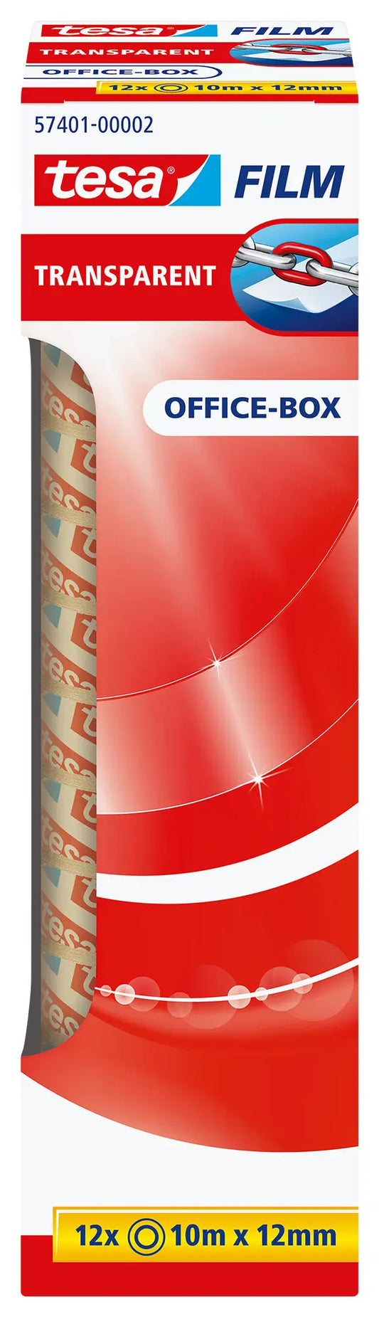 TESA tesafilm transparent 12mmx10m 574010000 10 Rl. + 2 Rl. in Office-Box Idealshop