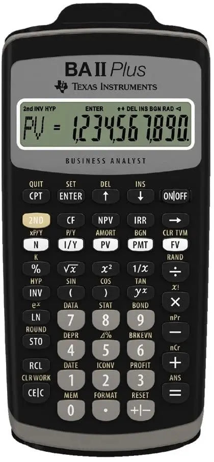 TEXAS INSTRUMENTS Schulrechner TI-BAII+ plus d/f/i Idealshop