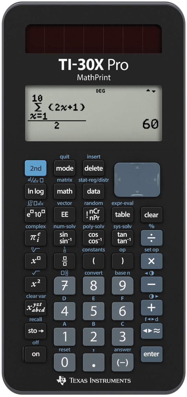 TEXAS     MathPrint D/F