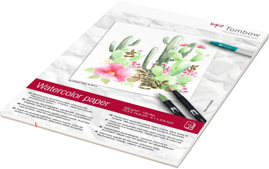 TOMBOW Aquarellblock A6 PB-AQUA-COV 300g, 15 Blatt Idealshop