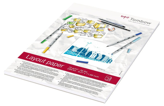 TOMBOW Layoutblock A4 PB-LAYOUT weiss, 75g 75 Blatt Idealshop