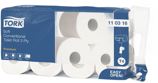 TORK Toilettenpapier T4 110316 3-lagig 8 Rollen à 250 Blatt Idealshop