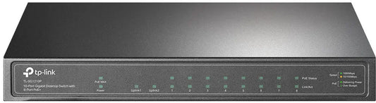 TP-LINK 10Port Gigabit Desktop Switch TL-SG1210PP with 6-Port PoE+ Idealshop