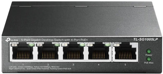 TP-LINK 5-Port Desktop Switch TL-SG1005LP with 4-Port PoE+ Idealshop