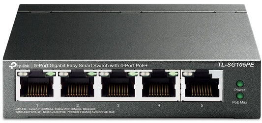 TP-LINK 5-Port Easy Smart Switch TL-SG105PE with 4-Port PoE Idealshop