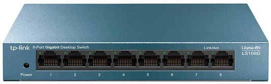 TP-LINK LiteWave 8-Port Switch LS108G 8GB RJ45 Ports, Steel Case Idealshop