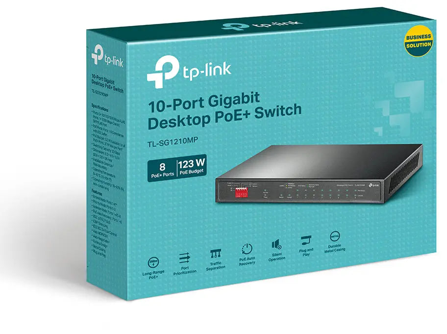TP-LINK TL-SG1210MP TL-SG1210MP 10-Port GB Switch 8-Port PoE+ Idealshop