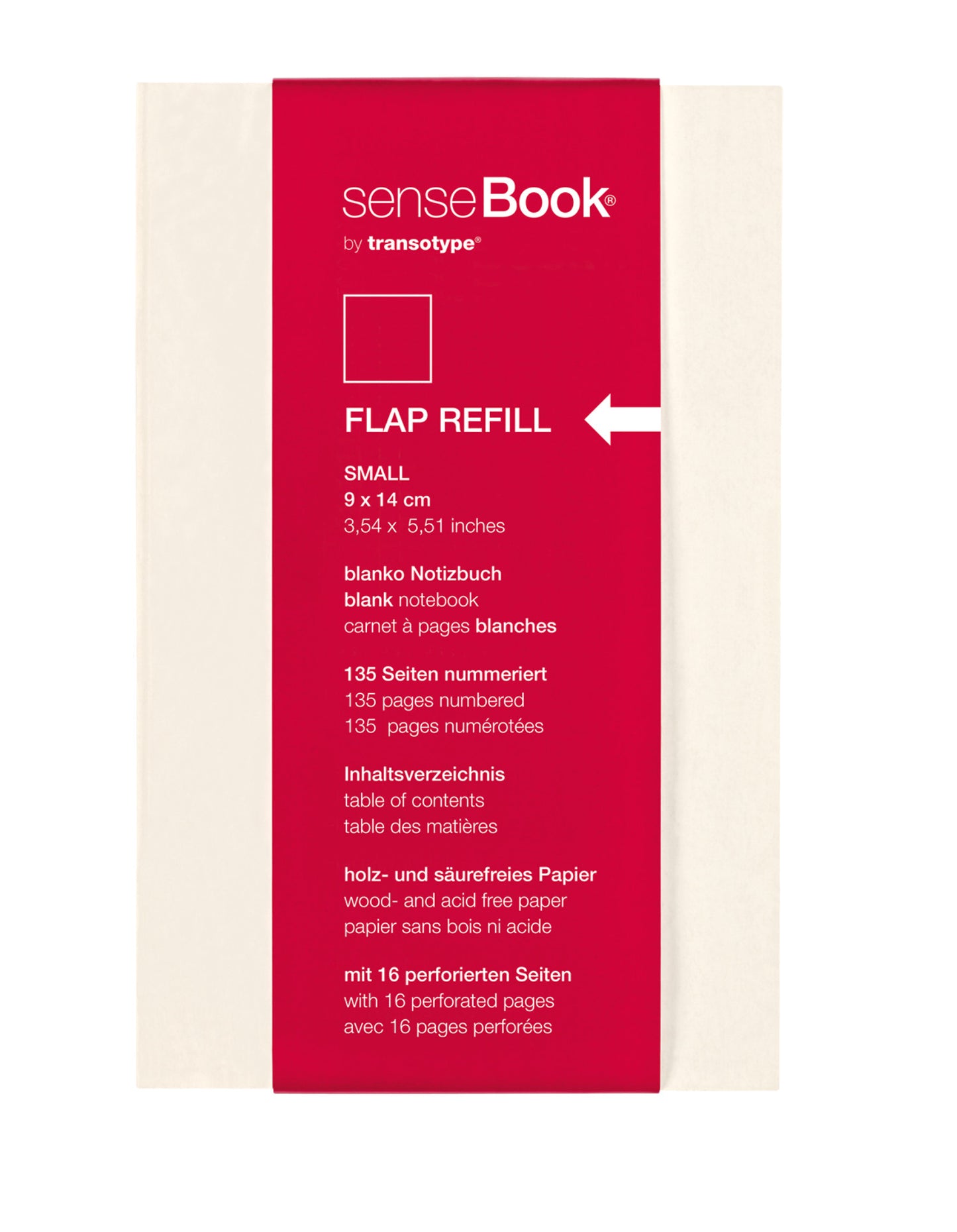 TRANSOTYP senseBook FLAP REFILL       A6